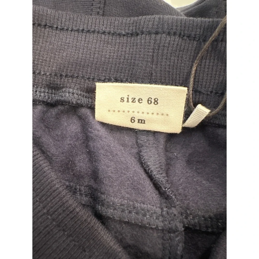 En Fant Navy Teddy Bear Drummer Sweatshirt and Joggers 6M NWT Organic